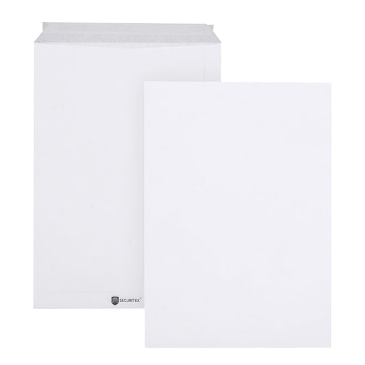 SECURITEX® Versandtasche Expander DIN C4 229 x 324 mm (B x H) mit Haftklebung ohne Fenster 130g/m² weiß 100 St./Pack.