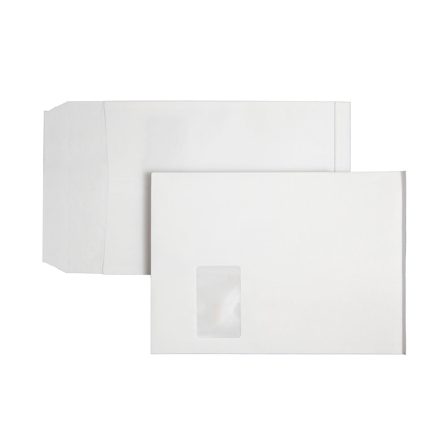 POSTHORN Faltentasche DIN C4 229 x 324 mm (B x H) mit Fenster 120g/m² mit Haftklebung Kraftpapier weiß 200 St./Pack.