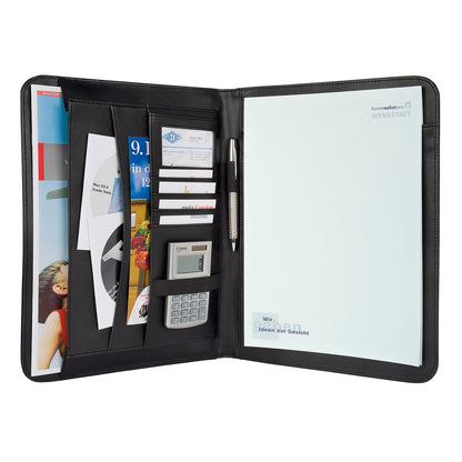 WEDO® Schreibmappe Elegance 25 x 33 x 3 cm (B x H x T) Kunstleder/Nylon schwarz