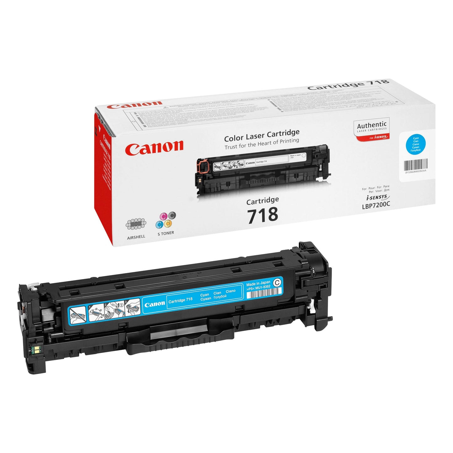 Canon Toner Originalzubehör 718 ca. 2.900 Seiten cyan