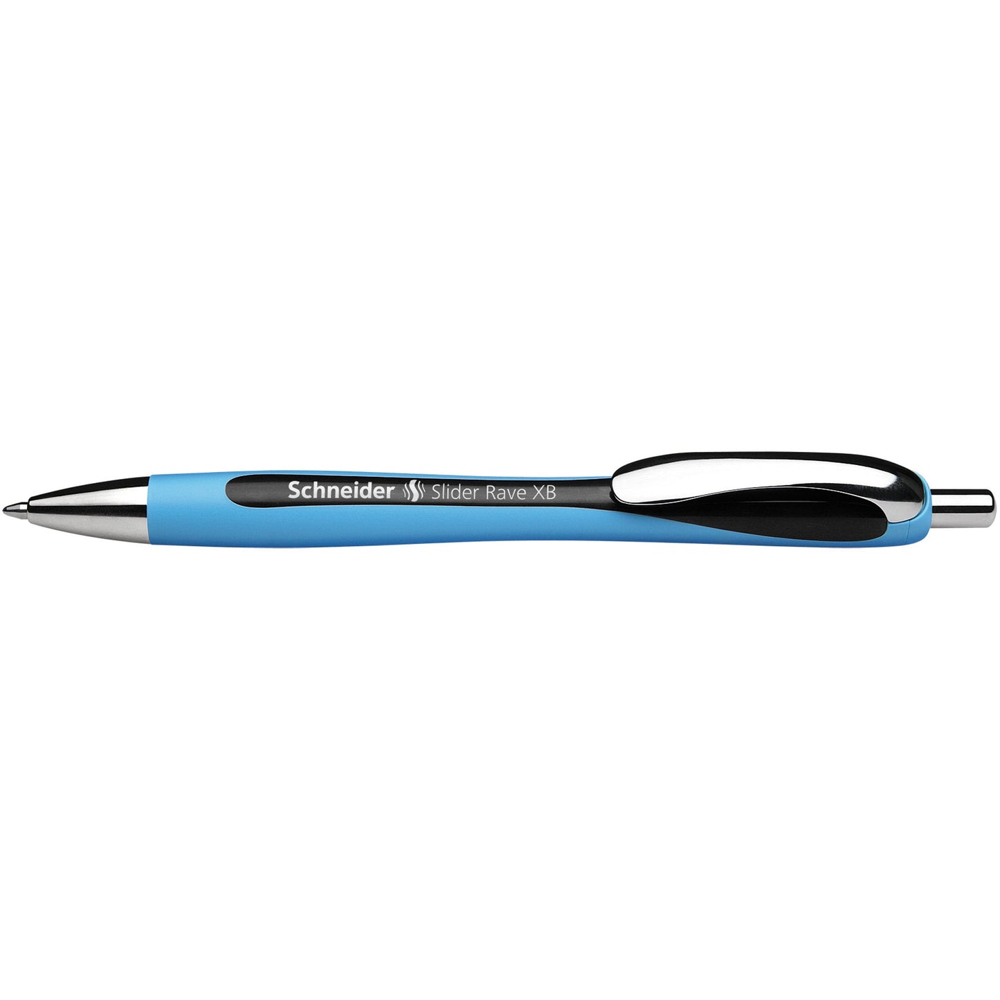Schneider Kugelschreiber Slider Rave 0,7mm XB schwarz Mine auswechselbar dokumentenecht Schaftfarbe: cyan/schwarz