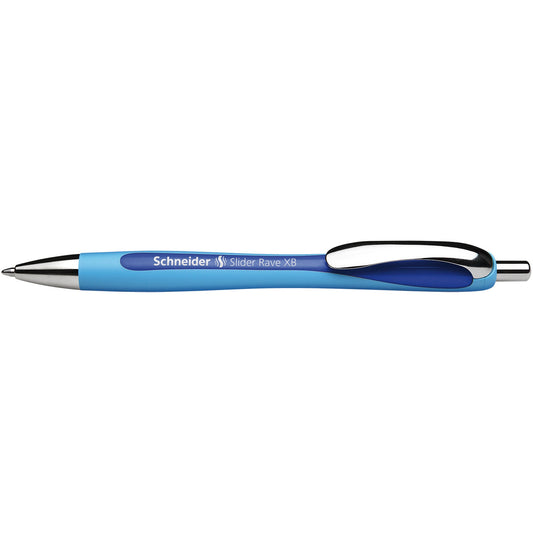Schneider Kugelschreiber Slider Rave 0,7mm XB blau Mine auswechselbar dokumentenecht Schaftfarbe: cyan/blau