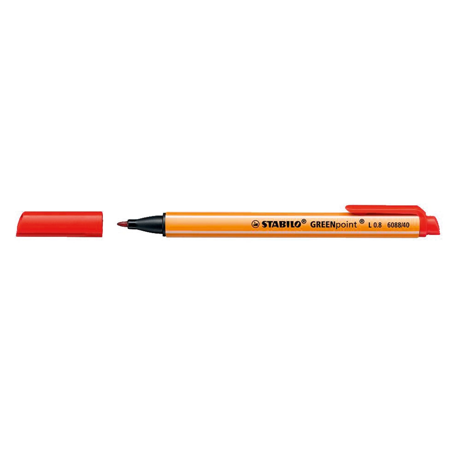 STABILO® Fasermaler GREENpoint® 0,8mm rot nicht auswaschbar