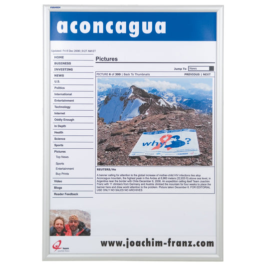 FRANKEN Bilderwechselrahmen 64,3 x 89 x 1,6 cm (B x H x T) DIN A1 Aluminium silber