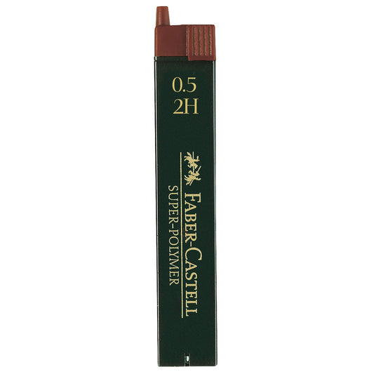 Faber-Castell Feinmine SUPER POLYMER 0,5mm 2H schwarz 12 St./Pack.