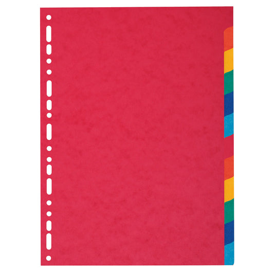 Exacompta Ordnerregister DIN A4 blanko Colorspankarton mehrfarbig 12 Registerblätter