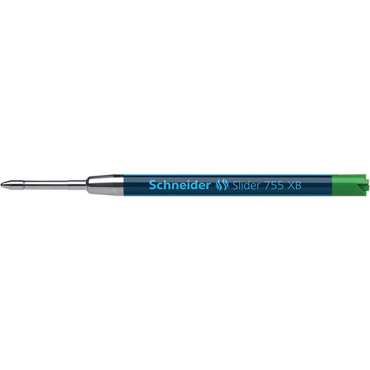Schneider Kugelschreibermine Slider 755 Schneider Kugelschreiber Plug+Play-System 0,7mm XB grün G2 dokumentenecht