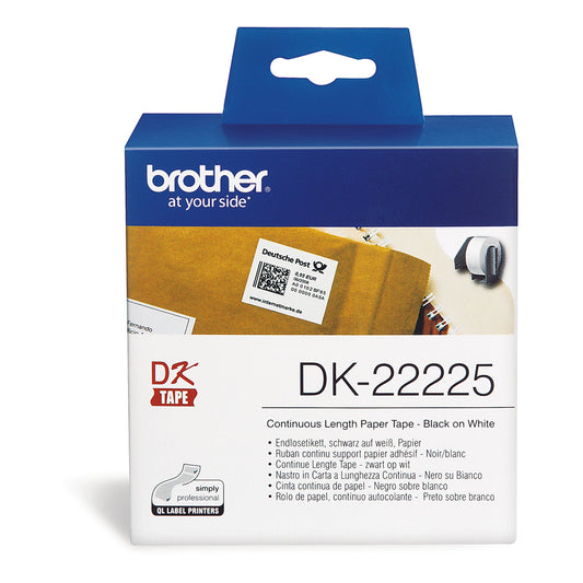 Brother Endlosetikett 38 mm x 30,5 m (B x L) ohne Führungslochrand Papier weiß
