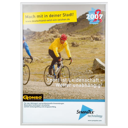 FRANKEN Bilderwechselrahmen 89 x 123,8 x 1,6 cm (B x H x T) DIN A0 Aluminium silber