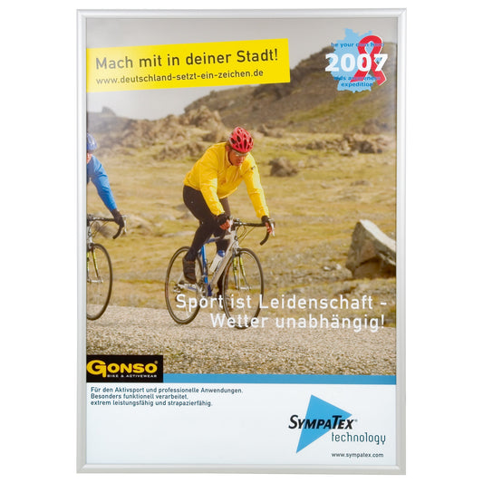FRANKEN Bilderwechselrahmen 89 x 123,8 x 1,6 cm (B x H x T) DIN A0 Aluminium silber