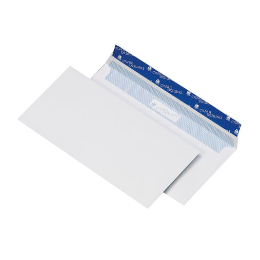 Cygnus Excellence® Briefumschlag DIN C6/C5 229 x 114 mm (B x H) mit Haftklebung ohne Fenster 100g/m² hochweiß 500 St./Pack.