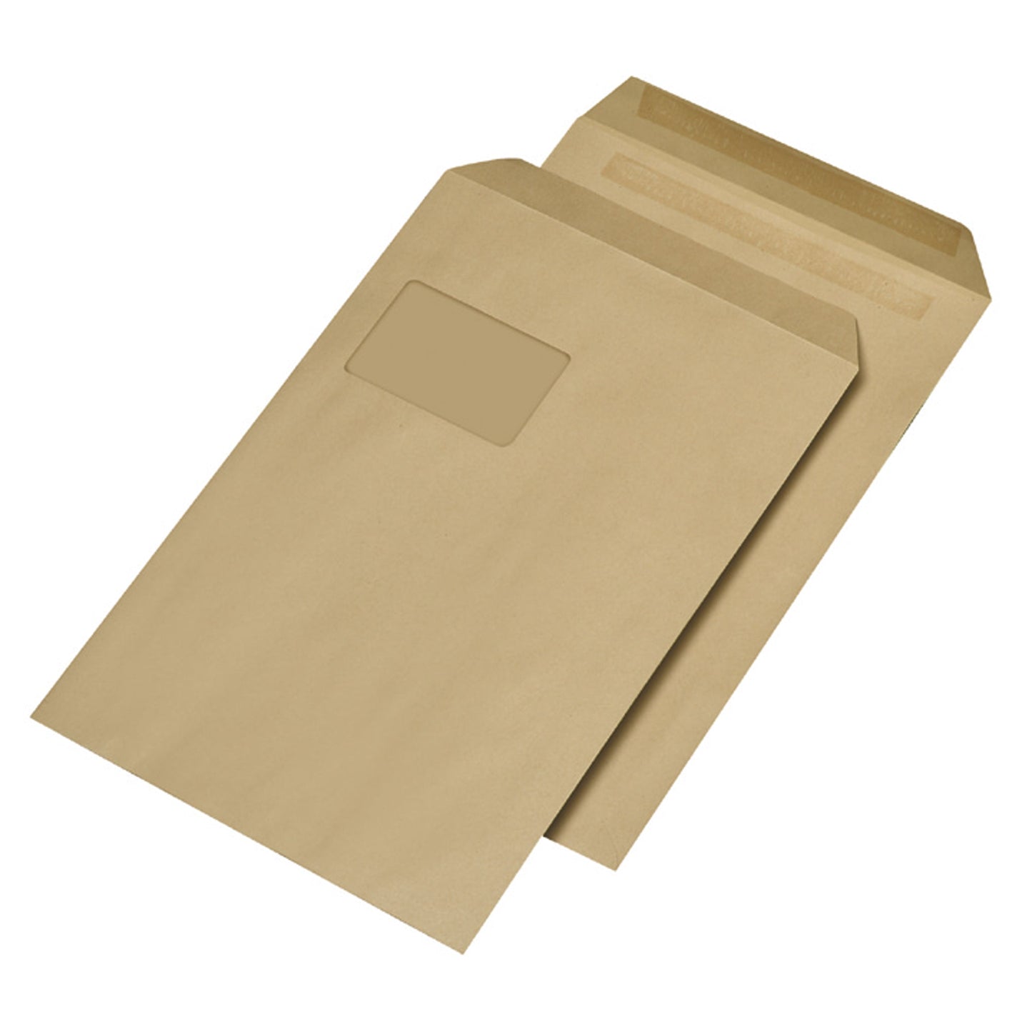 MAILmedia Versandtasche DIN C4 229 x 324 mm (B x H) mit Selbstklebung mit Fenster 90g/m² braun
