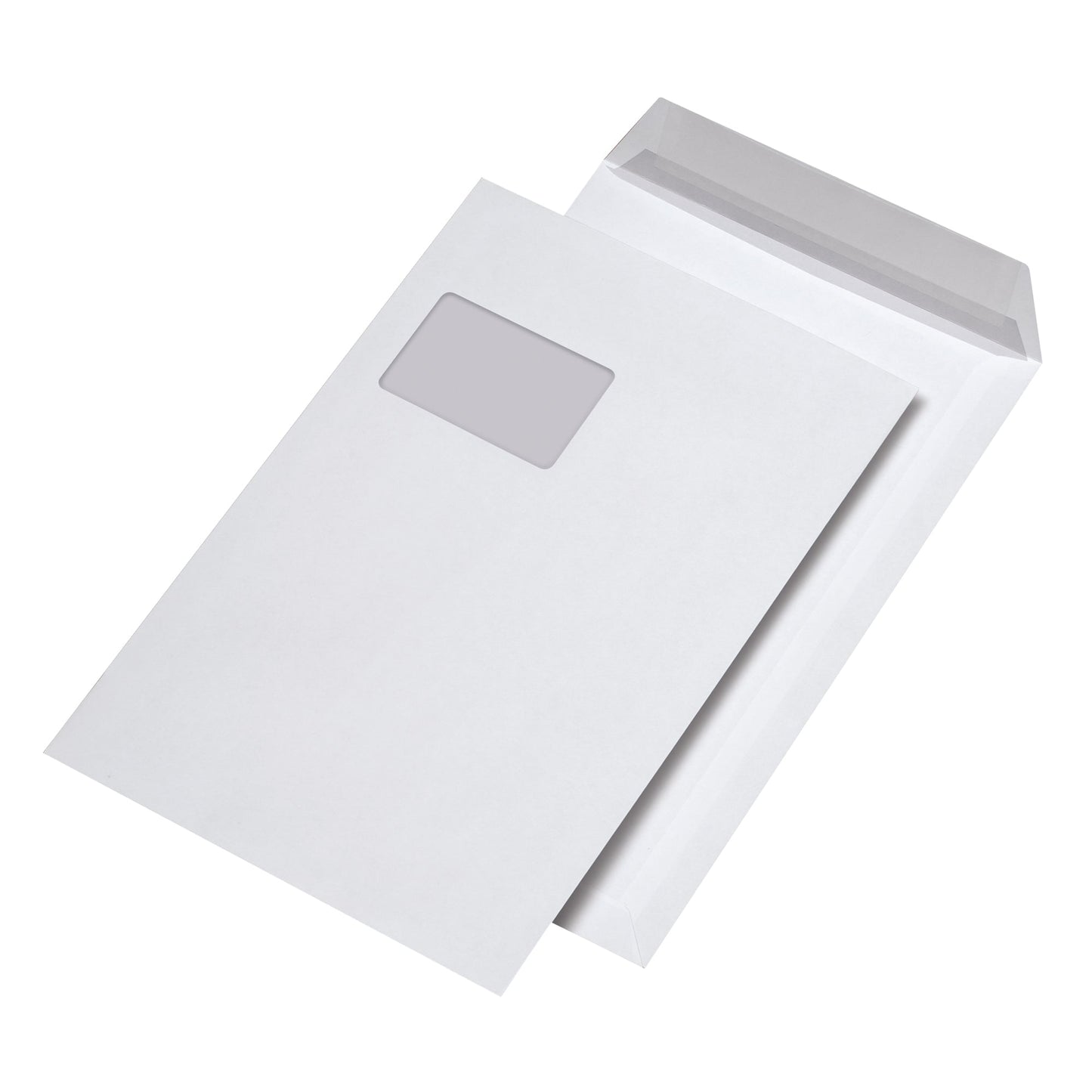 MAILmedia Versandtasche DIN C4 mit Haftklebung mit Fenster 120g/m² weiß 250 St./Pack.