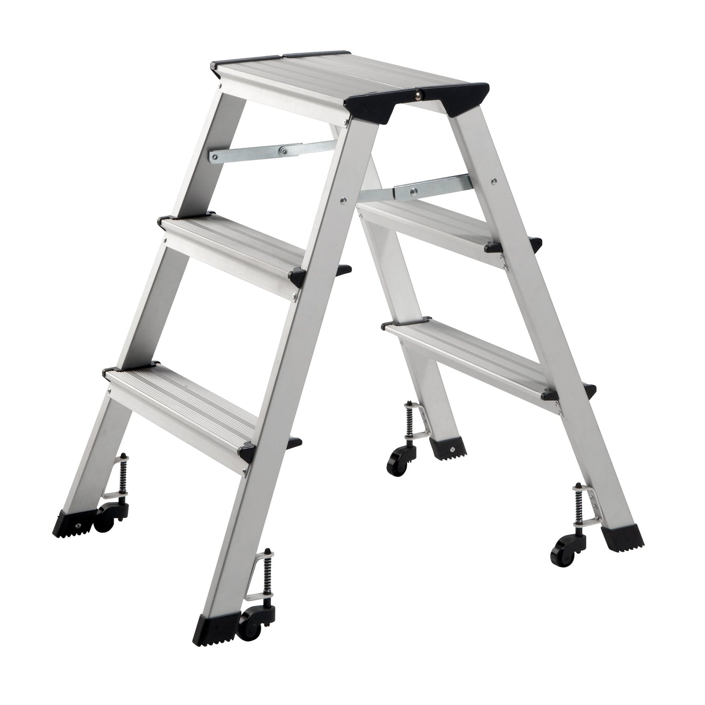 ALCO Trittleiter 45 x 63 cm (B x H) 150kg Aluminium silber 3 Stufen