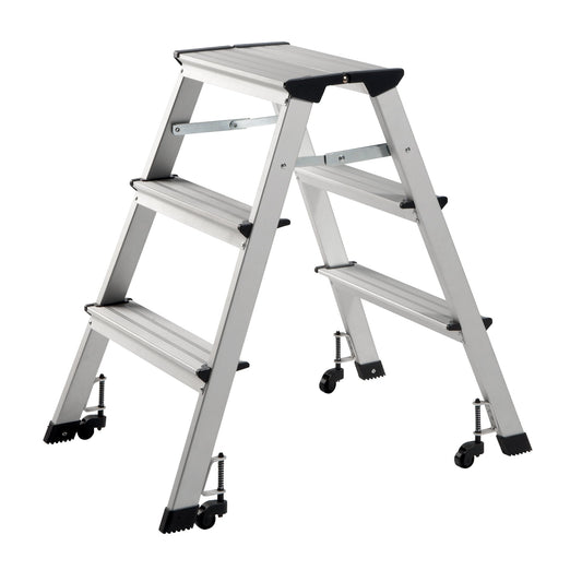 ALCO Trittleiter 45 x 63 cm (B x H) 150kg Aluminium silber 3 Stufen
