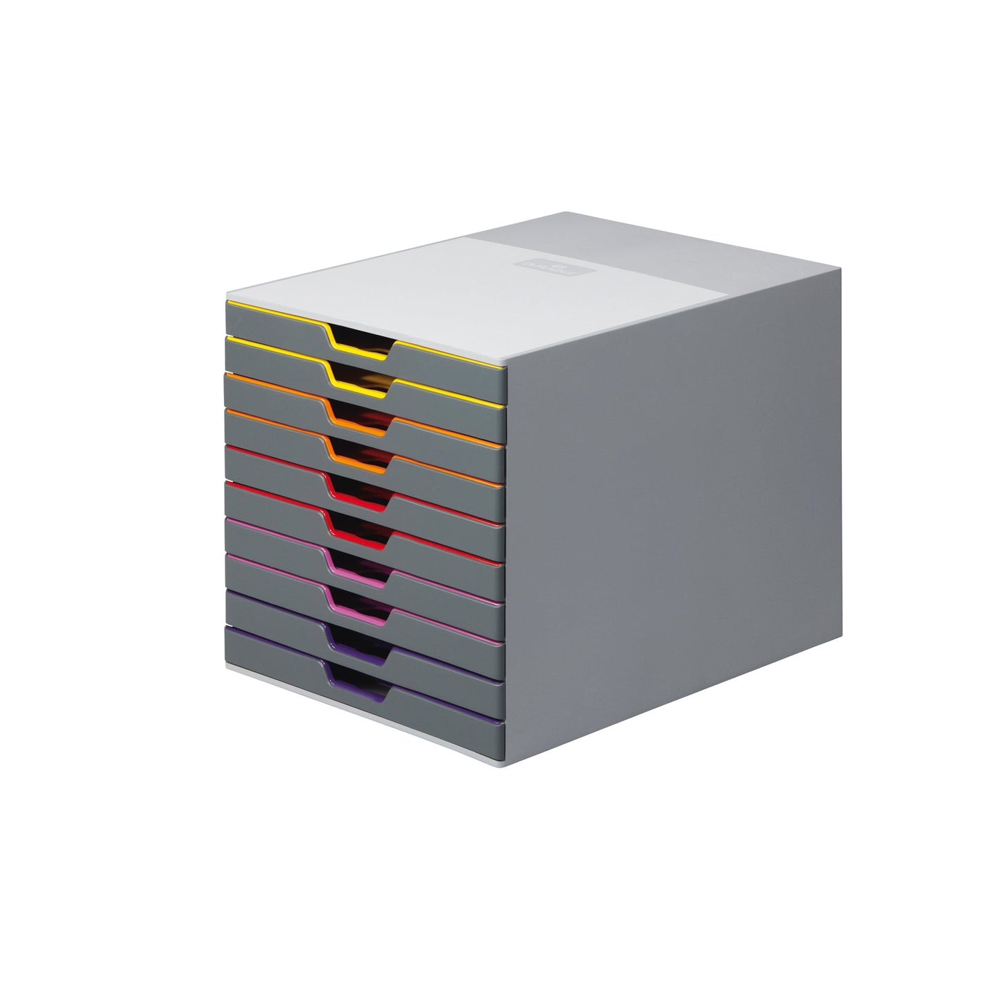 DURABLE Schubladenbox VARICOLOR® 10 10 Schubladen DIN A4, DIN C4, Folio, Letter ABS Kunststoff/Polystyrol Gehäusefarbe: grau Farbe der Schublade: anthrazit/mehrfarbig