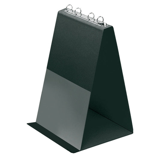 Veloflex Tischflipchart DIN A4 4 Ringe, Rundmechanik PVC-Folie, kartonverstärkt schwarz 10 Hüllen