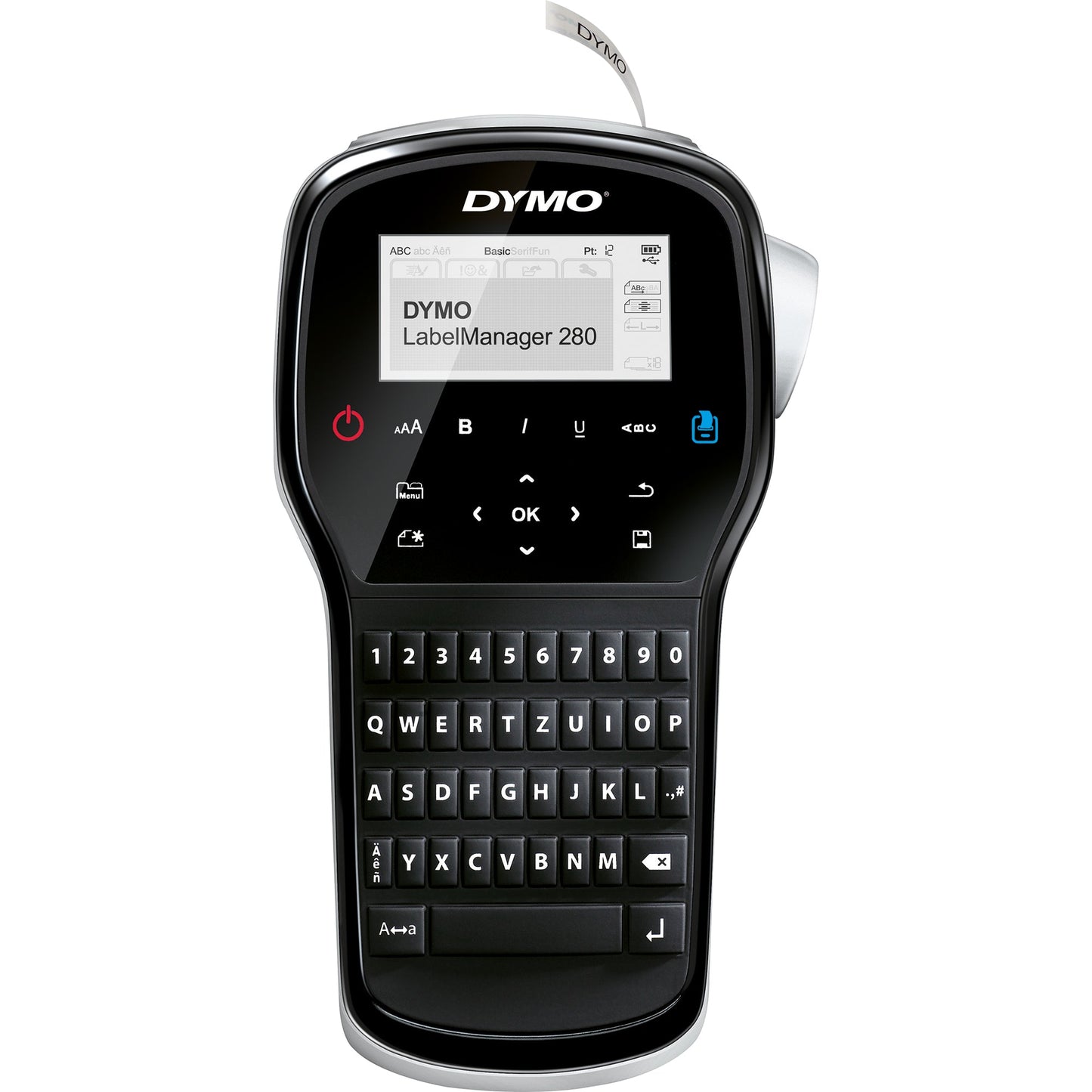 DYMO® Beschriftungsgerät LabelManagerT 280 2 Display-Zeilen 6 Schriftgrößen 2 Druckzeilen