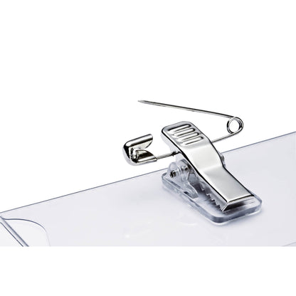 DURABLE Namensschild 75 x 40 mm (B x H) Kombiklemme transparent 25 St./Pack.