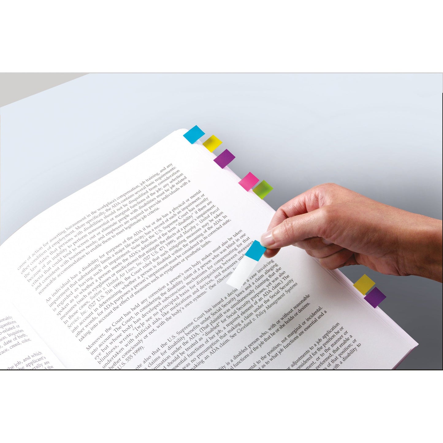 Post-it® Haftstreifen Index Mini 43,2 x 11,9 mm (B x H) orange, lila, limonengrün, blau, pink 20 Bl./Block 5 Block/Pack.