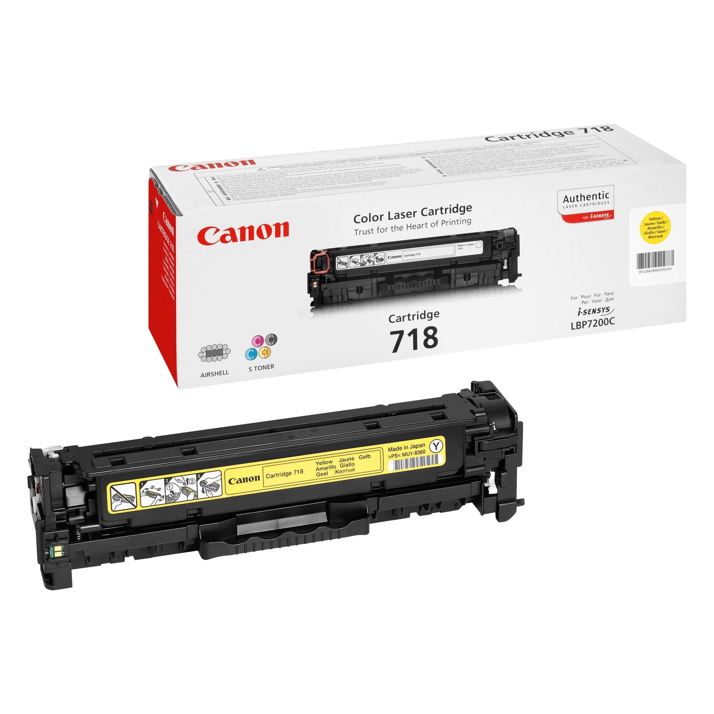 Canon Toner Originalzubehör 718 ca. 2.900 Seiten gelb