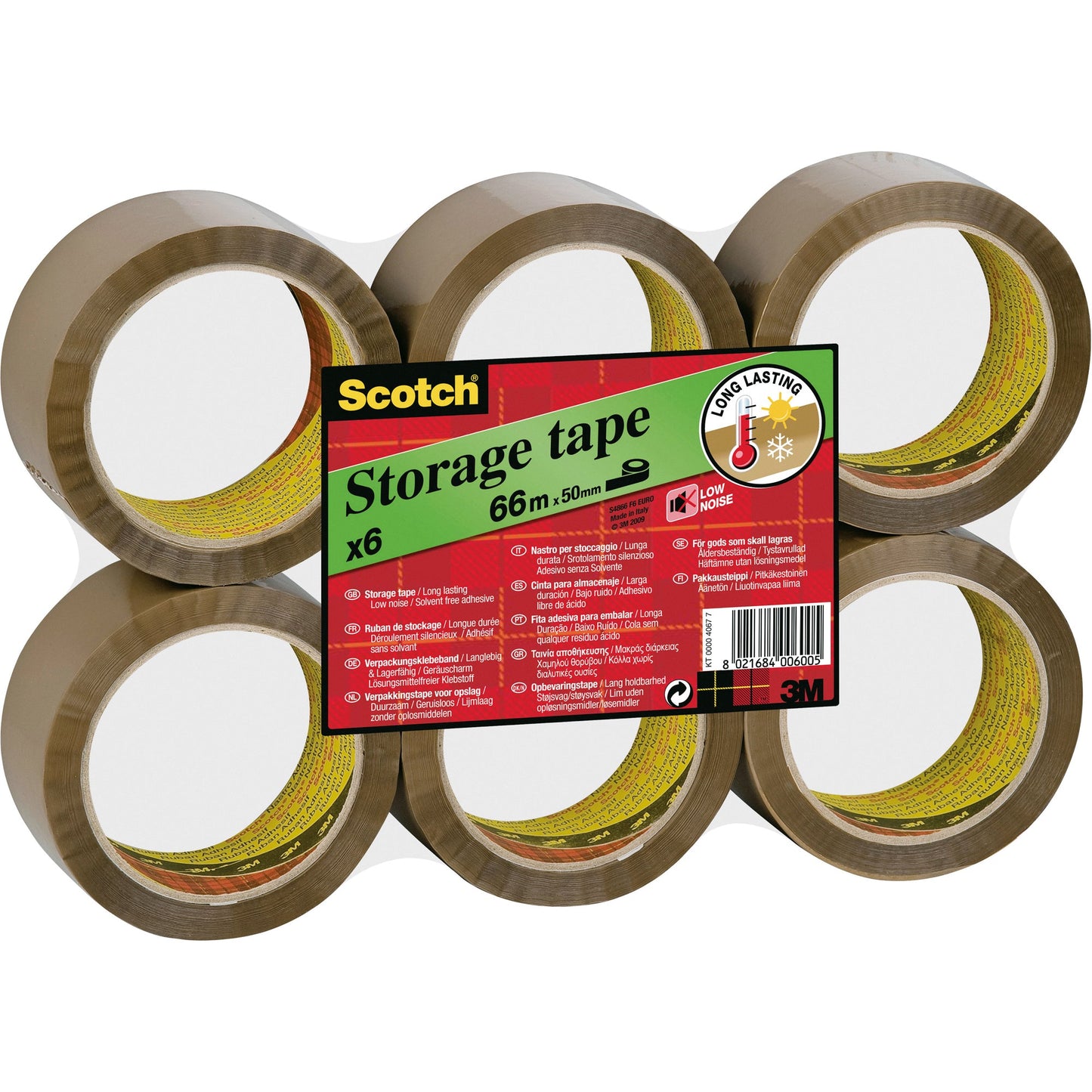 Scotch® Packband 50 mm x 66 m (B x L) braun 6 St./Pack.
