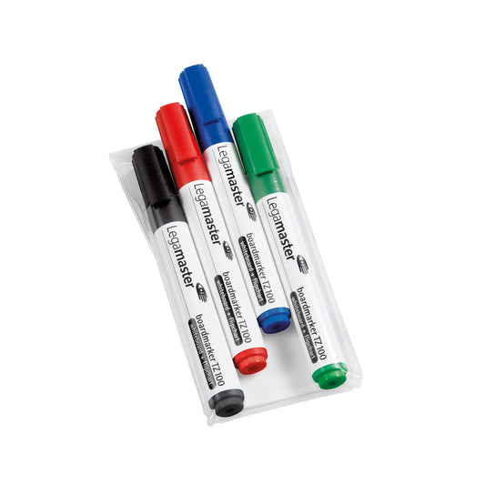 Legamaster Whiteboard-/Flipchartmarker TZ 100 1,5-3mm farbig sortiert Rundspitze 4 St./Pack.