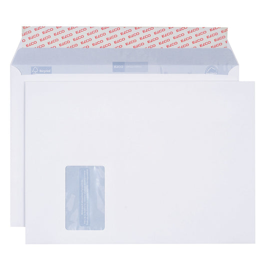 ELCO Versandtasche Proclima DIN C4 229 x 324 mm (B x H) mit Haftklebung mit Fenster 120g/m² ohne Fadenverstärkung hochweiß 250 St./Pack.