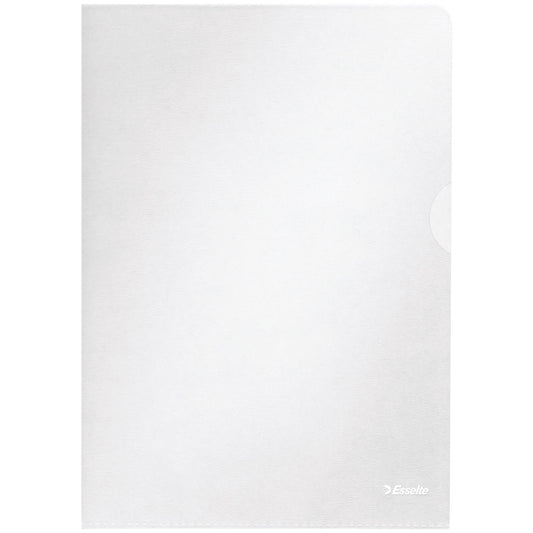 Esselte Sichthülle Standard Plus DIN A4 110µm oben, rechts offen dokumentenecht Polypropylen transparent genarbt 100 St./Pack.