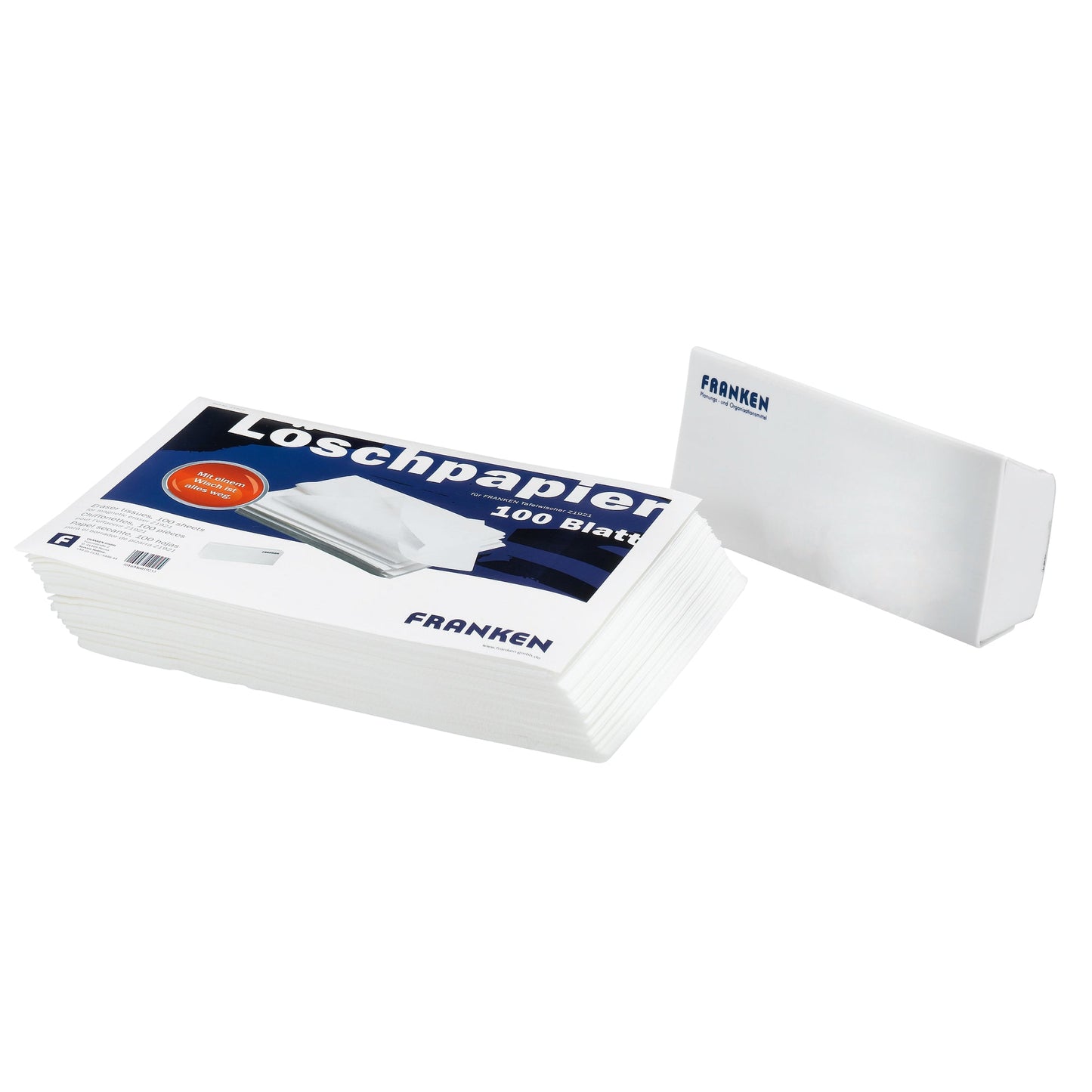 FRANKEN Löschpapier 22 x 16 cm (B x L) Vlies weiß 100 Bl./Pack.