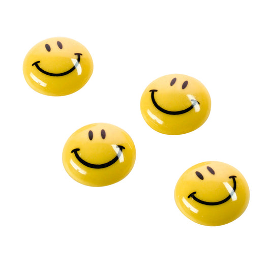 magnetoplan® Magnet Smiley 20mm 0,04kg Ferrit gelb 8 St./Pack.