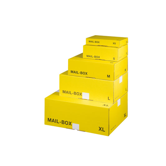 smartboxpro Versandkarton MAIL-BOX L Innenmaße: 39,5 x 14,1 x 24,8 cm (B x H x T) Karton gelb 20 St./Pack.