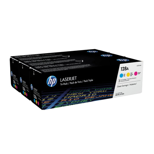 HP Toner Originalzubehör 128A ca. 3 x 1.300 Seiten cyan, magenta, gelb 3 St./Pack.