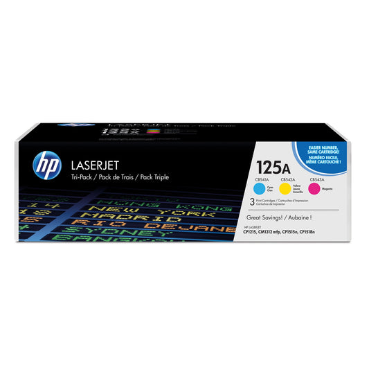 HP Toner Originalzubehör 125A ca. 3 x 1.400 Seiten cyan, magenta, gelb 3 St./Pack.