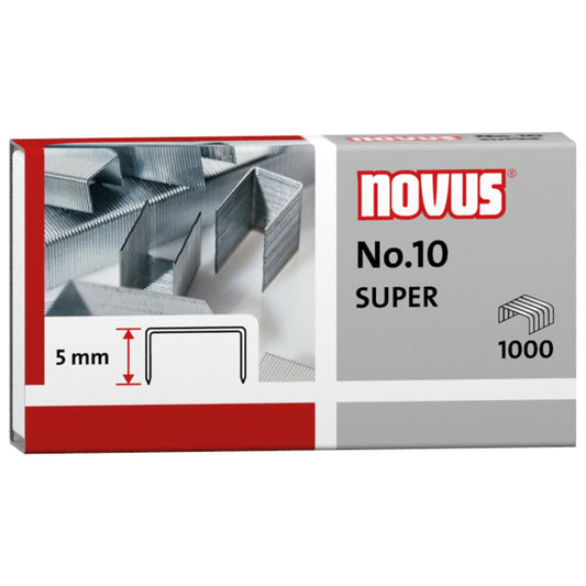 NOVUS Heftklammer No. 10 SUPER Heftgeräte, Heftzangen 1.000 St./Pack.