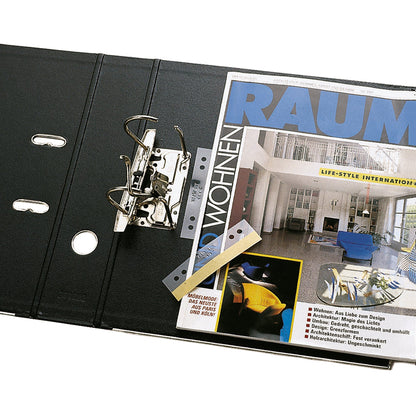 Veloflex Heftstreifen HEFTFIX® 3 x 10,5 cm (B x H) Hartfolie glasklar 50 St./Pack.