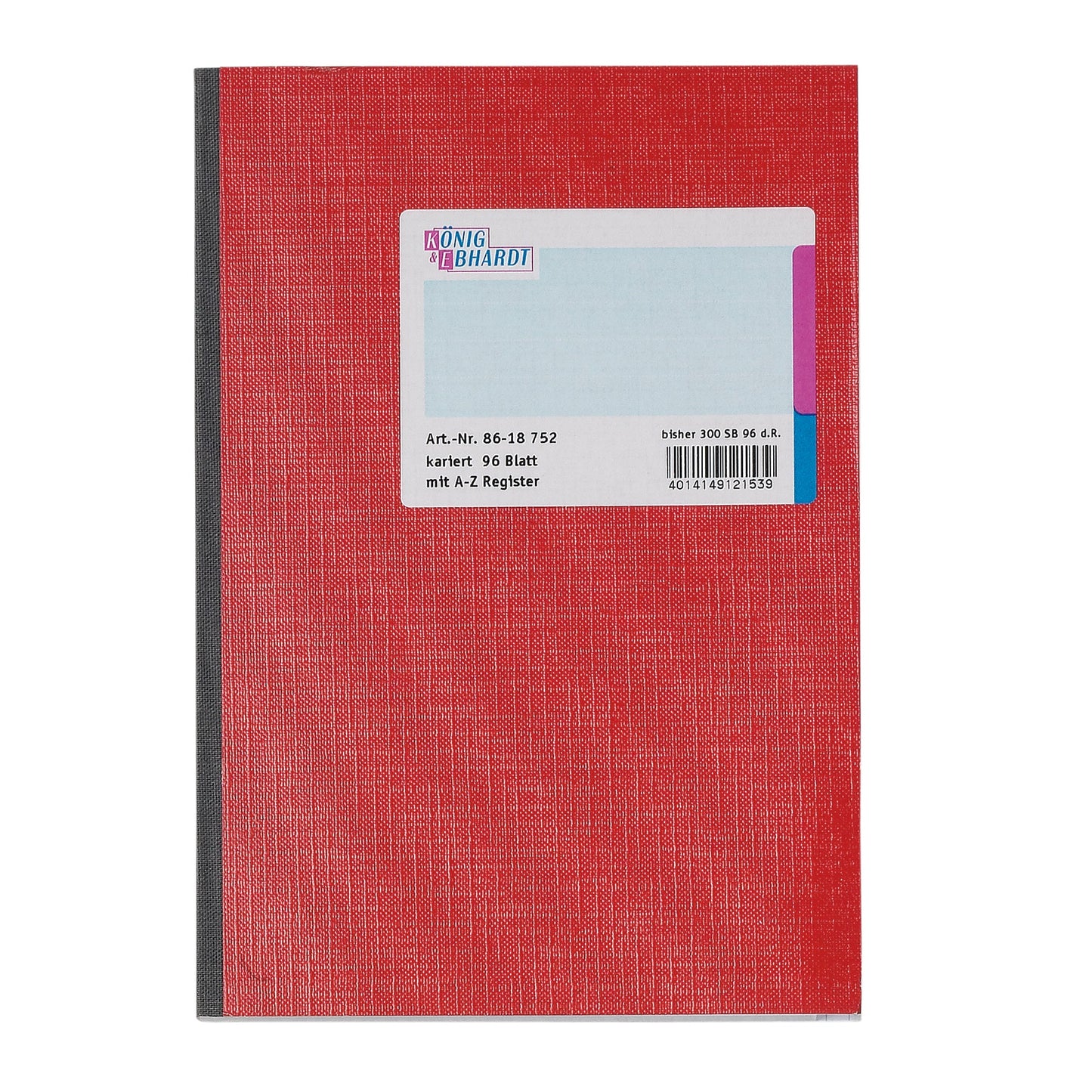 König & Ebhardt Registerbuch DIN A5 kariert 70g/m² 96 Bl.