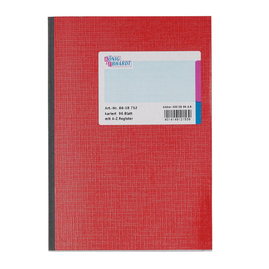 König & Ebhardt Registerbuch DIN A5 kariert 70g/m² 96 Bl.
