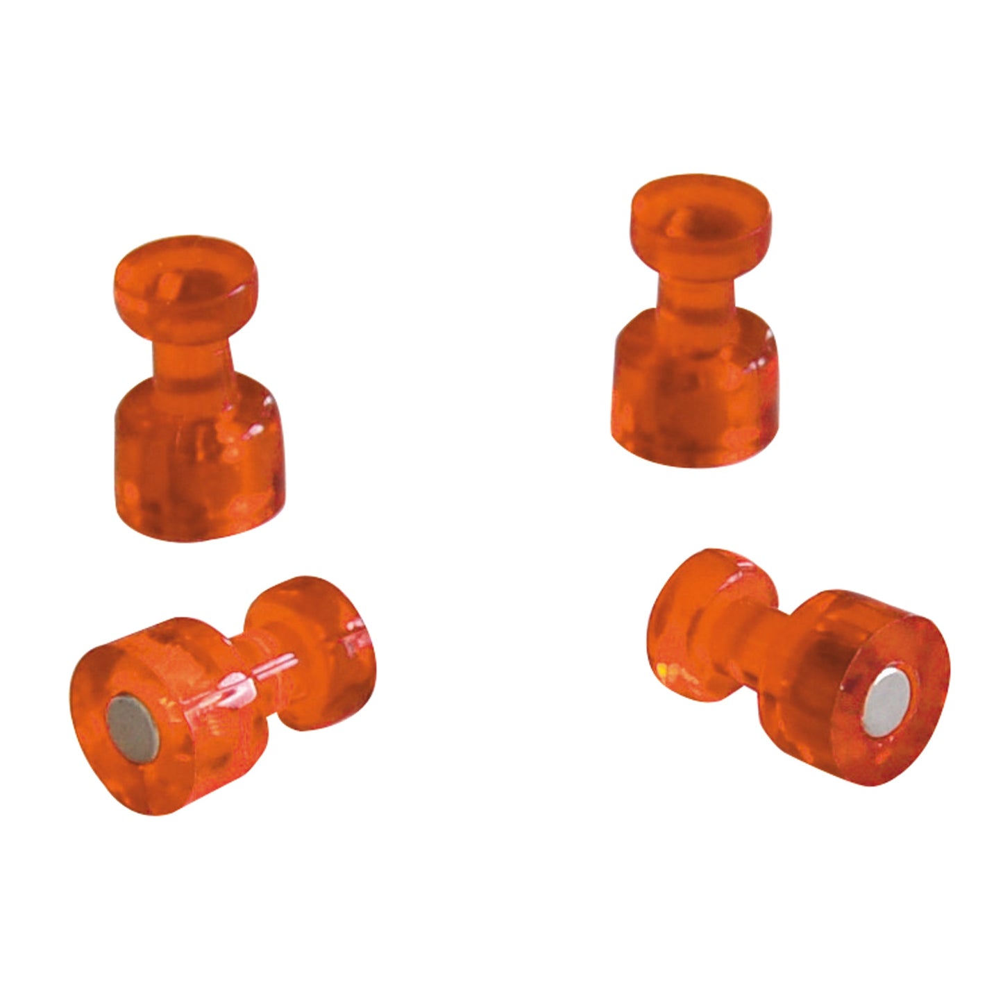 FRANKEN Magnet 11 x 18 mm (Ø x H) 0,4kg Kunststoff orange 4 St./Pack.