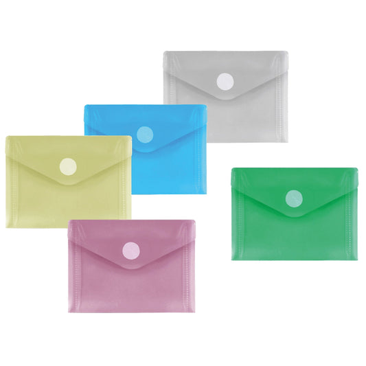 FolderSys Sammelhülle DIN A7 quer Polypropylen je 2 x transparent, blau, grün, gelb, rot 10 St./Pack.