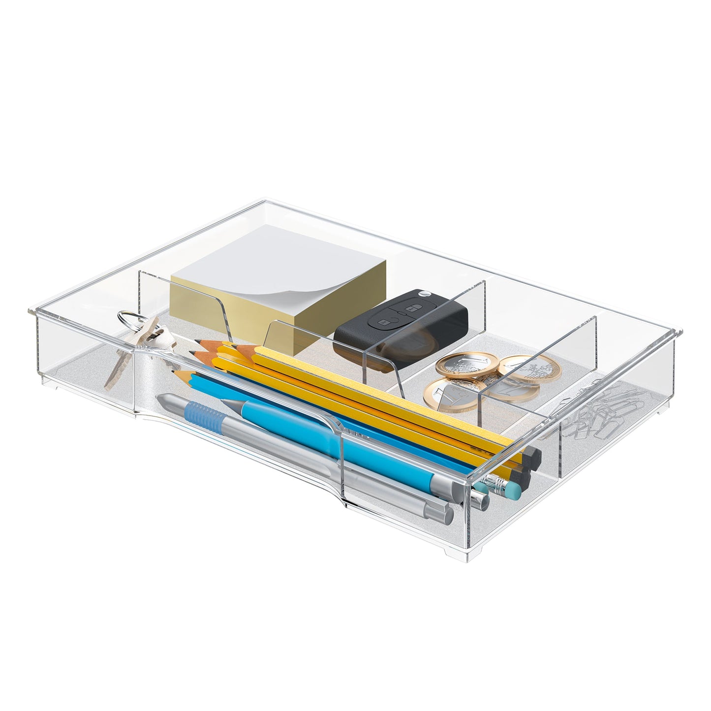 Leitz Schubladeneinsatz Schubladenboxen Plus, WOW 245 x 33 x 165 mm (B x H x T) Kunststoff glasklar