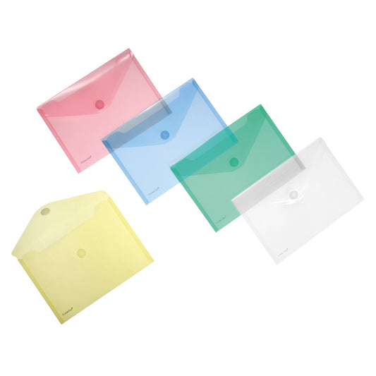 FolderSys Sammelhülle DIN A5 quer Polypropylen je 2 x transparent, blau, grün, gelb, rot 10 St./Pack.