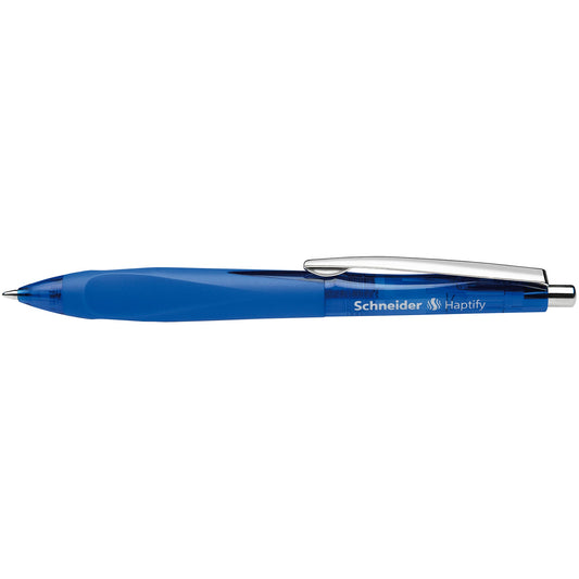 Schneider Kugelschreiber Haptify 0,5mm M blau Mine auswechselbar dokumentenecht Schaftfarbe: blau