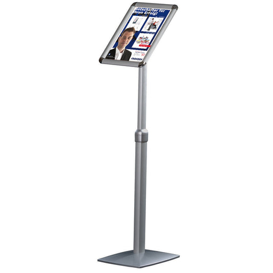 FRANKEN Infodisplay Universal 30 x 131 x 42 cm (B x H x T) DIN A3 inkl. Antireflex-Schutzfolie silber
