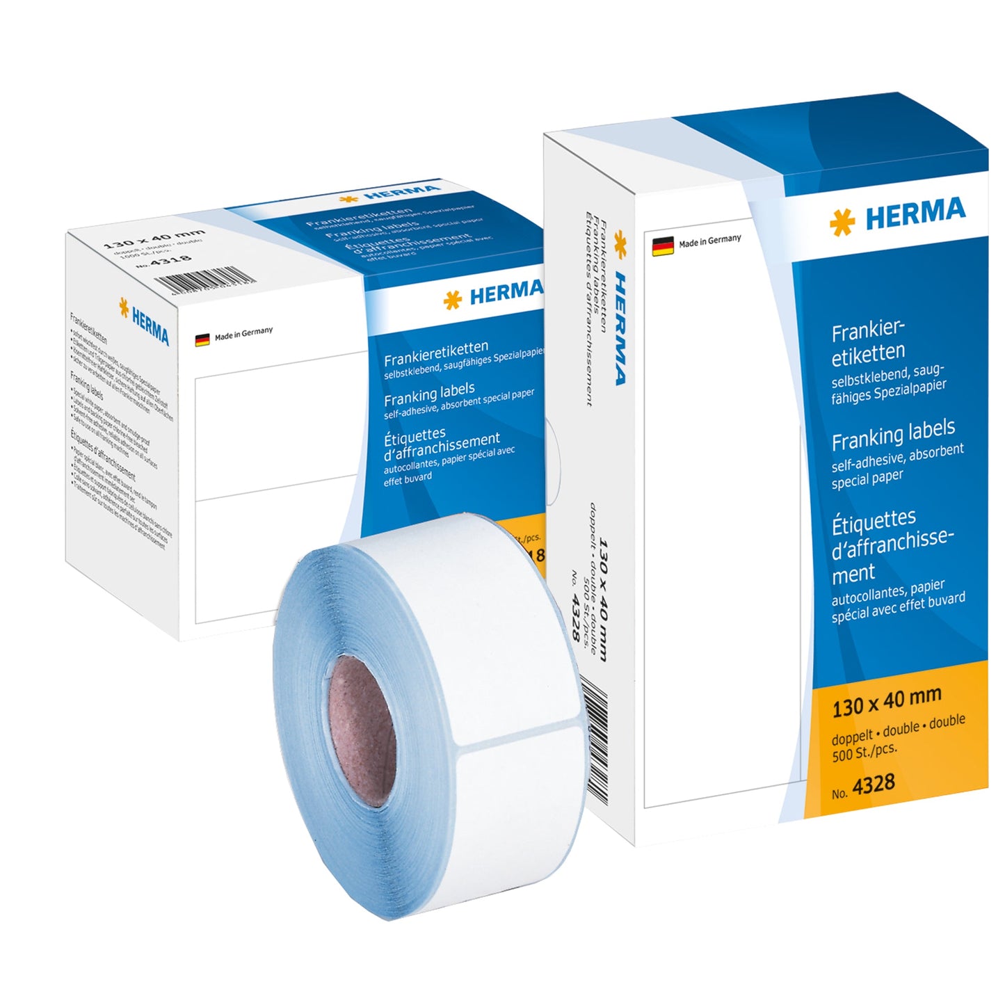 HERMA Frankieretikett 130 x 40 mm (B x H) Papier weiß 500 Etik./Pack.