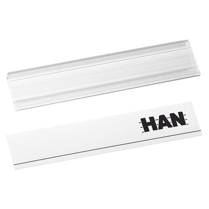 HAN Beschriftungsclip 62 x 14 mm (B x H) Hart-PVC transparent 10 St./Pack.