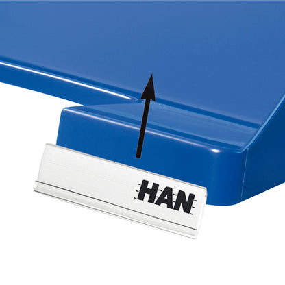 HAN Beschriftungsclip 62 x 14 mm (B x H) Hart-PVC transparent 10 St./Pack.