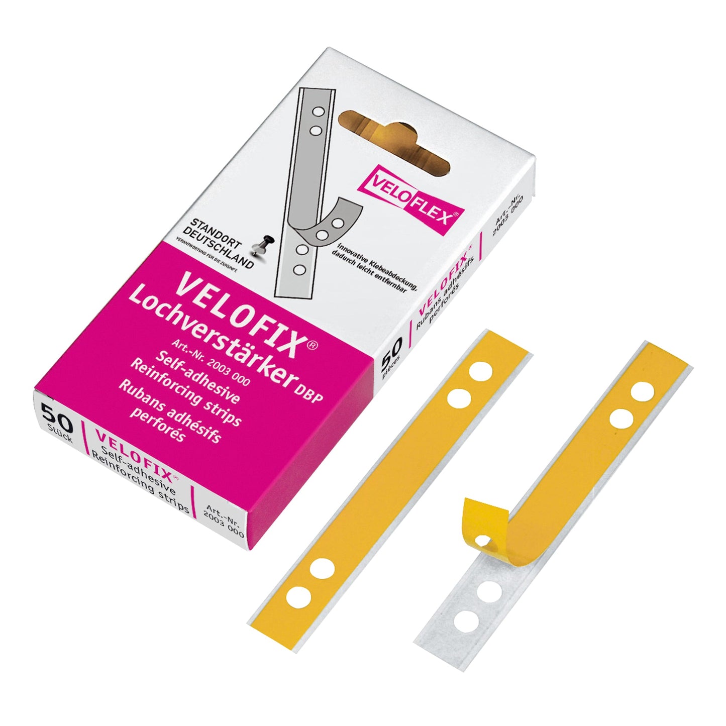 Veloflex Lochverstärker VELOFIX® 15 x 105 mm (B x H) transparent 50 St./Pack.