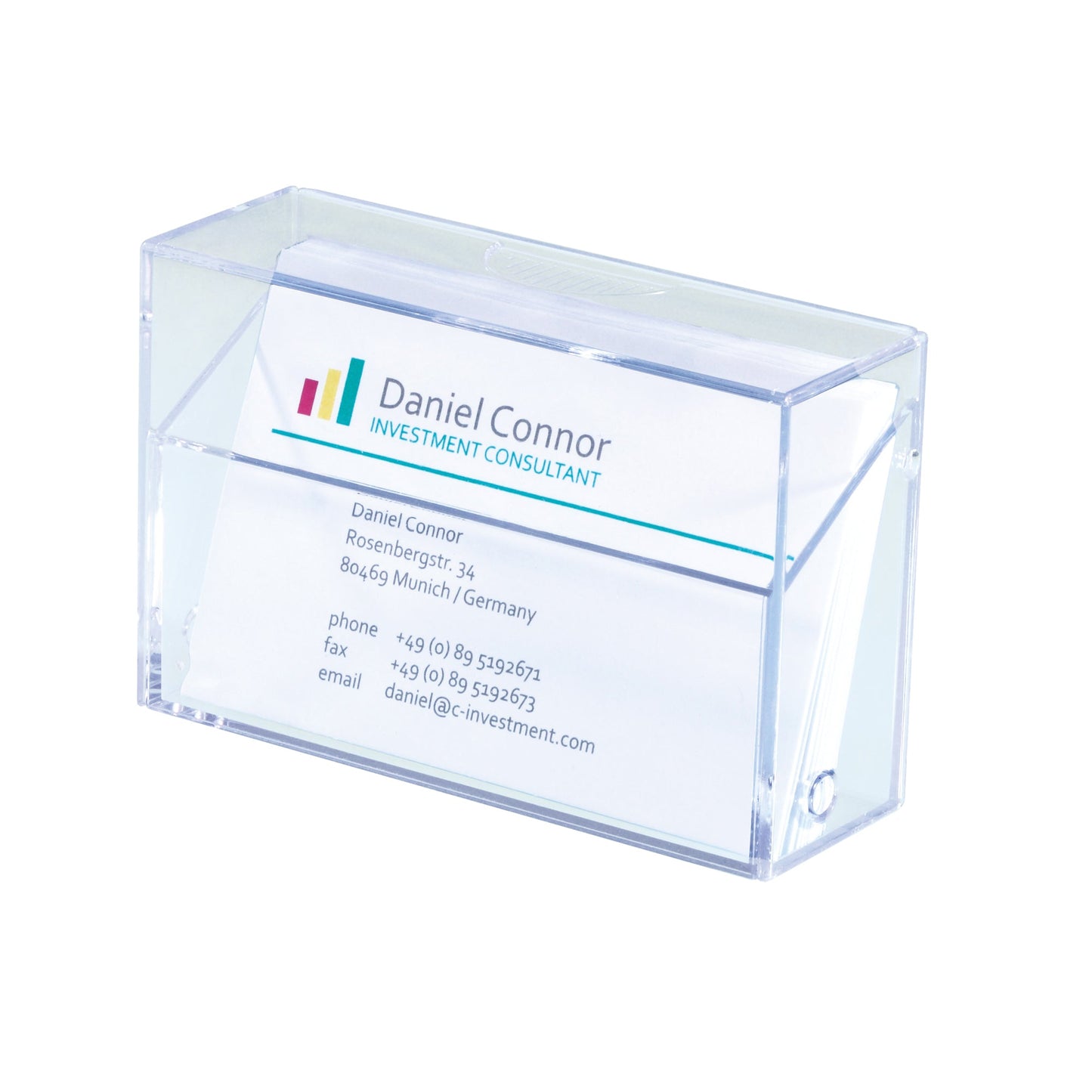 SIGEL Visitenkartenbox 9,5 x 6 x 3 cm (B x H x T) 86 x 56 mm (B x H) Hartplastik glasklar