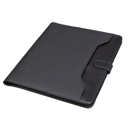 Alassio® Schreibmappe FANO 26 x 32,2 x 2 cm (B x H x T) Lederimitat/Nylon schwarz